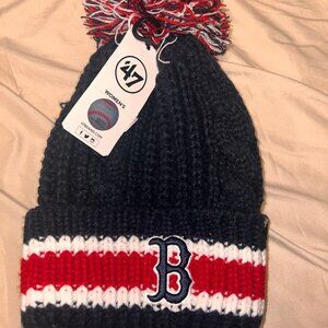 Boston City Beanie Knit Hat W/Pom Winter Cuffed Cap Sport Fans Gift for Unisex